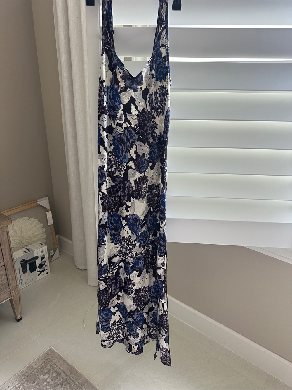 Free People Blue and White Floral Maxi Dress